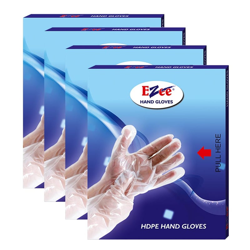 Ezee CRPL Multipurpose Disposable Hand Gloves Pack Of 400|Transparent&Disposable Gloves|Universal Size Gloves|For Gardening,Cleaning And Public Areas - Image 1