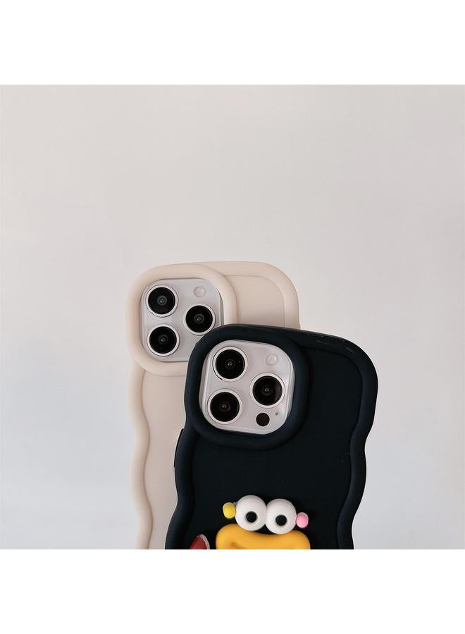 اس-توب جراب لهاتف iPhone 16 Pro، جراب هاتف TPU برسومات فم نقانق كرتونية مع سلسلة من الخرز - Image 3