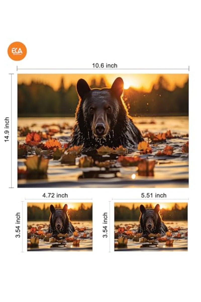 Bear Sunset Animal, Laptop Skin Sticker Decal - Image 2