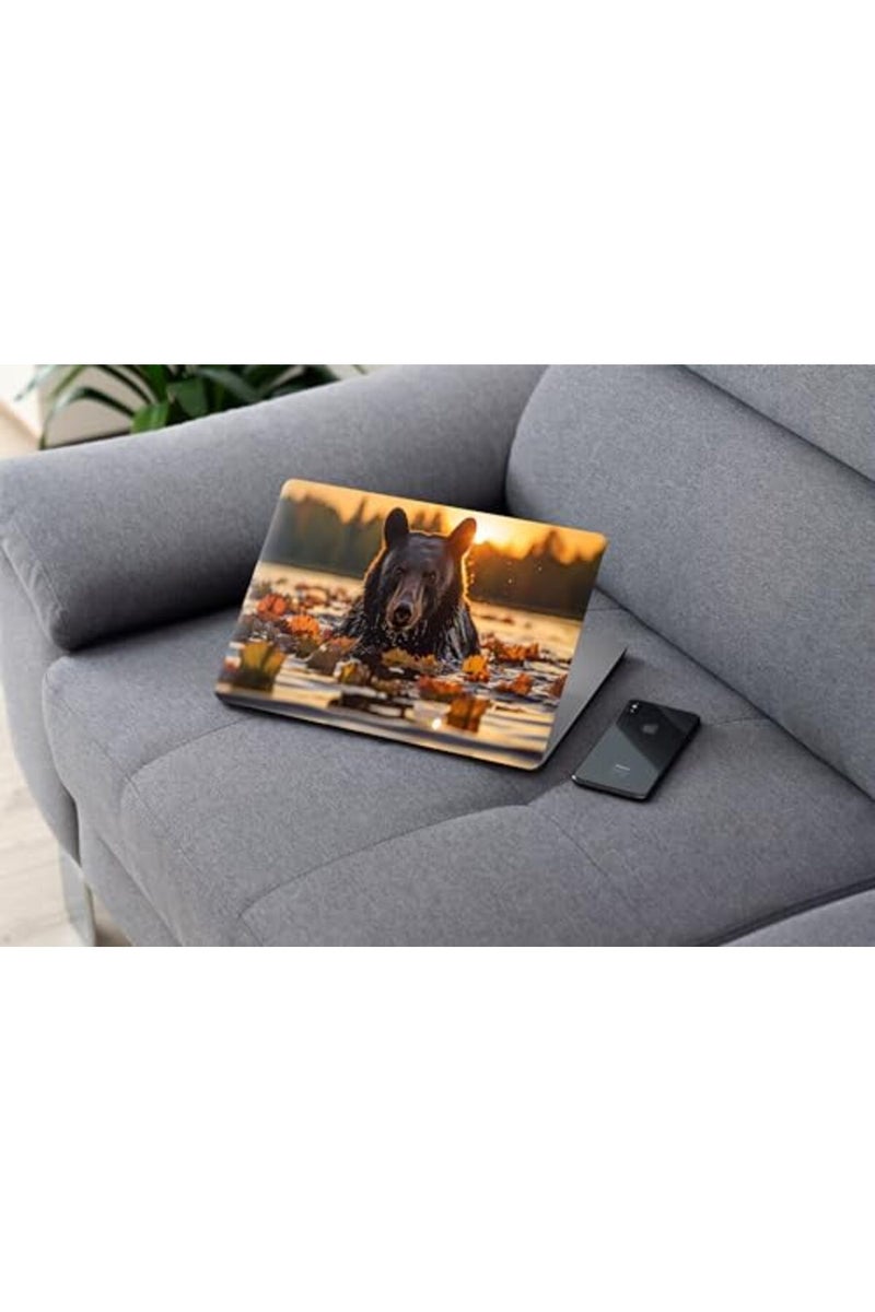 Bear Sunset Animal, Laptop Skin Sticker Decal - Image 3