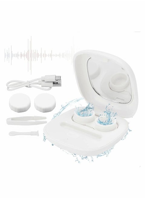 Contact Lens Cleaner Machine Ultrasonic with USB Charger Fit Disposal Soft Colored RGP and OK for Home Travel