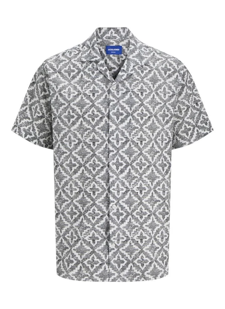 جاك اند جونز Jorseersucker Aop Regular Fit Shirt And Shorts Set