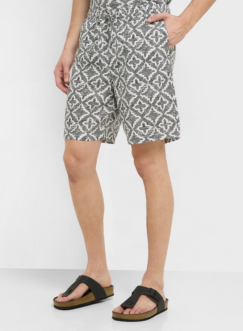 JACK & JONES JORSEERSUCKER AOP SHIRT/SHORTS SET MP - Image 4