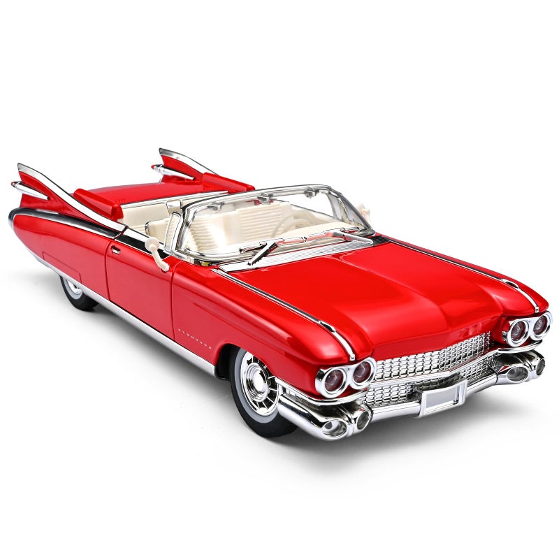 RZAPE Toy Car Models 124 Diecast Cars Eldorado Metal Model Car Carros De ColeccionModel Cars Kits for Adults and BoysPull Back Car with Lights and SoundsToy Cars for Boys Age 47Red - Image 3