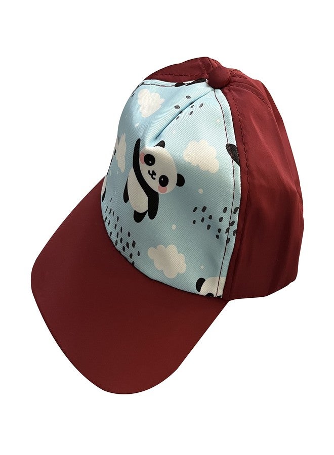 Missby قبعة سائق شاحنة للجنسين من Missby® للأطفال (4-8 سنوات) (لون عنابي) - Image 1