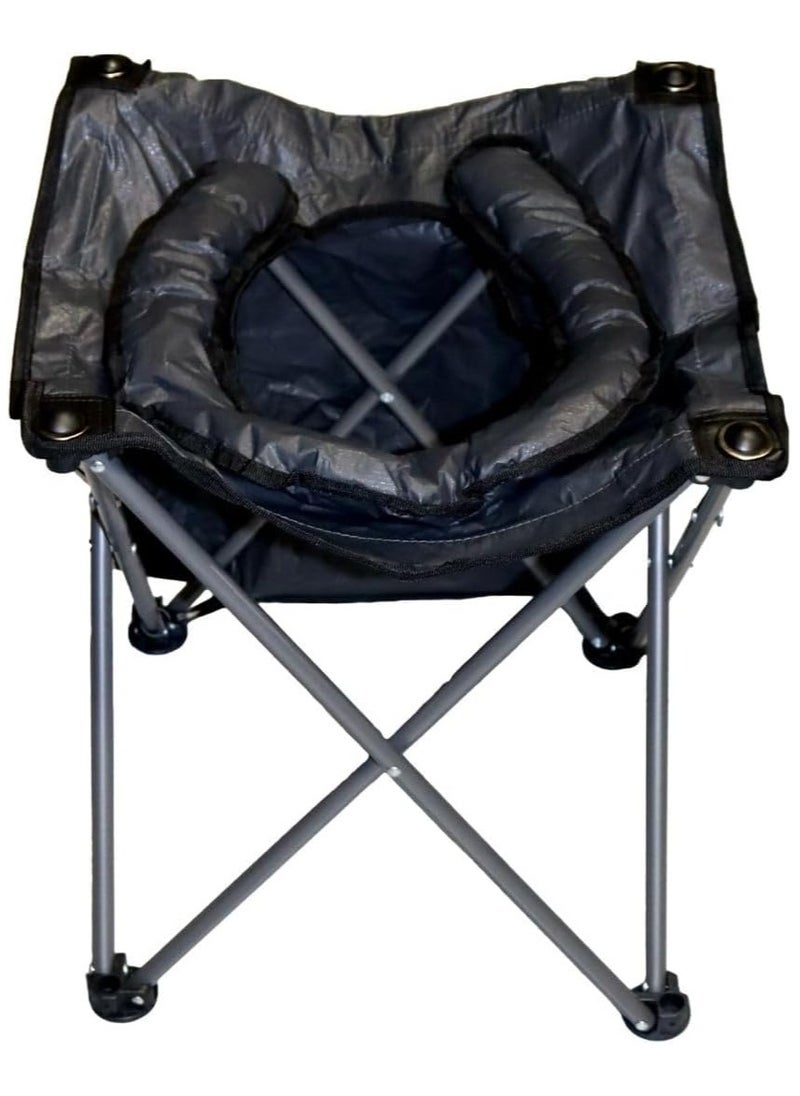 OZTrail Toilet Chair | Sports Equipment | Camping Accessories | Size: 0.8 L| Color: Multicolour | Sturdy steel frame| removable padded seat| easy to clean| portable design  - Image 2
