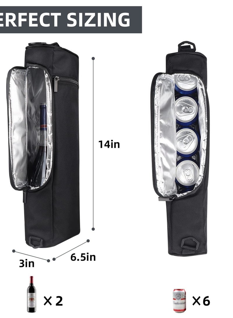 Insulated Golf Cooler Bag for Beer and Wine - Holds 6 Cans or 2 Bottles - Ideal for Golf Enthusiasts - Image 4