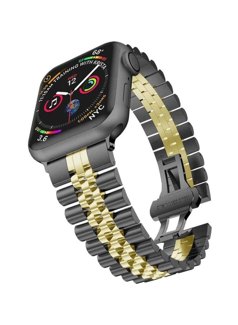 Replacement Band Compatible with Apple Watch 41mm / 40mm / 38mm, Stainless Steel Solid Strap Metal Bracelet for Apple Watch Series 7 6 5 4 3 2 SE - Image 1