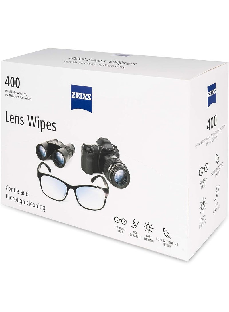 Zeiss Disposable, Single Use Lens Wipes for Eyeglasses, Safe for Prescription Lenses and Anti-Reflective Coatings(400 Count) - Image 2