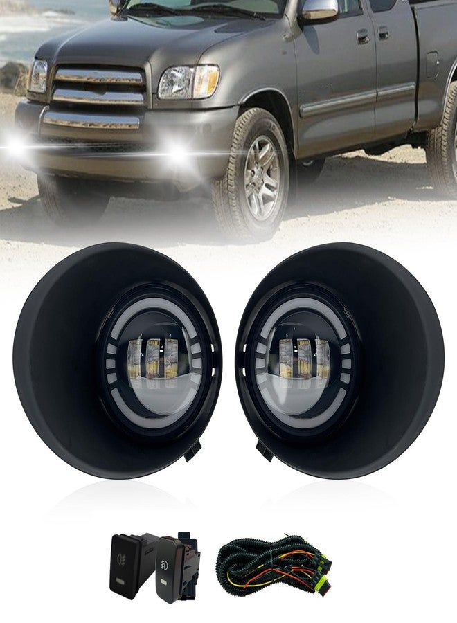 Boxlight LED&DRL Fog Lights Compatible With 2007 2008 2009 2010 2011 2012 2013 Toyota Tundra, A Pair Of Front Bumper Lights with Switch and Harness - Image 1