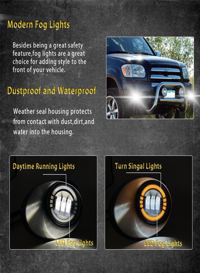 Boxlight LED&DRL Fog Lights Compatible With 2007 2008 2009 2010 2011 2012 2013 Toyota Tundra, A Pair Of Front Bumper Lights with Switch and Harness - Image 2