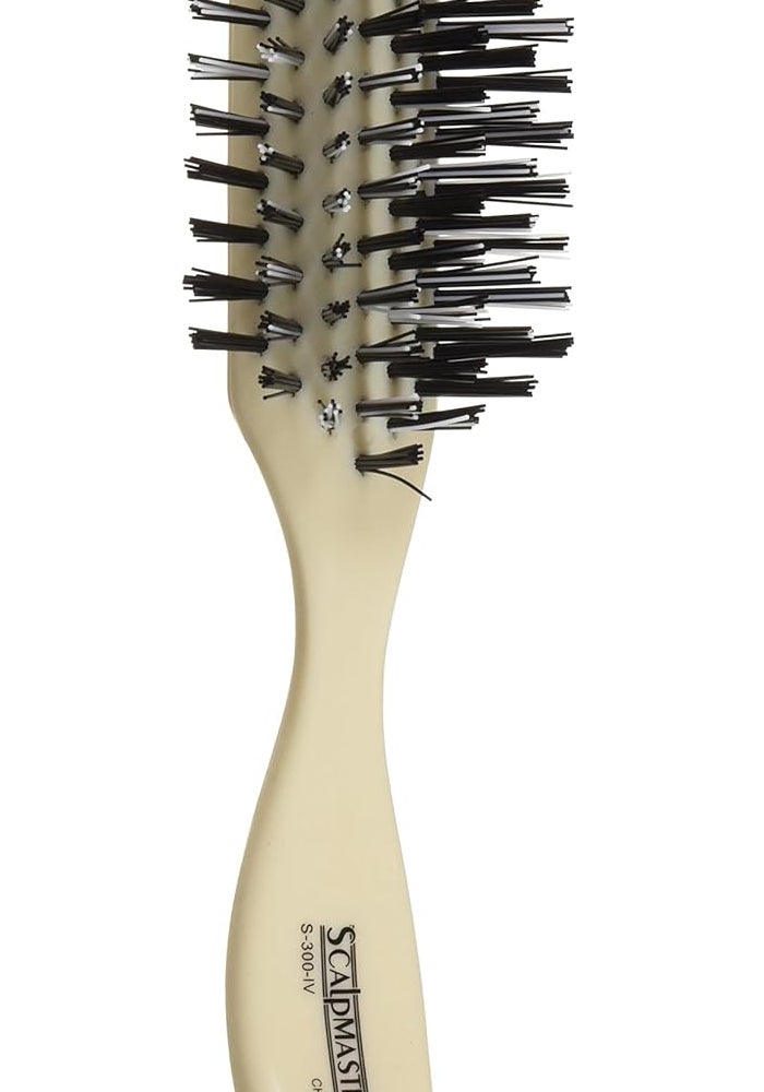 Scalpmaster Nylon Bristle Salon Contour Brush (Model S-300-IV) - Ergonomic Hair Styling Tool - Image 1
