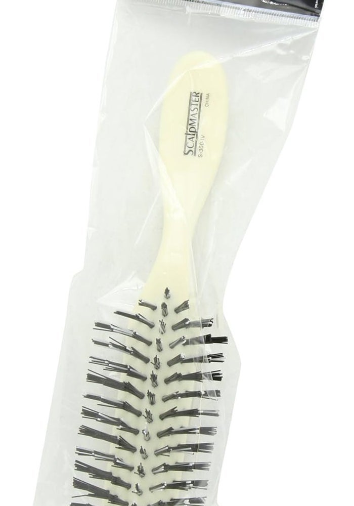 Scalpmaster Nylon Bristle Salon Contour Brush (Model S-300-IV) - Ergonomic Hair Styling Tool - Image 3