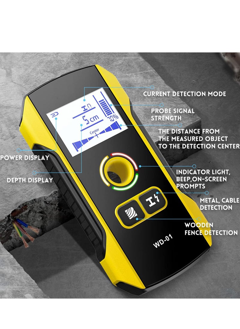 SYOSI - Stud Finder Wall Scanner 6 in 1 Electronic Wall Wood Metal Stud Finder Wall Detector with Upgraded Smart Sensor Audio Alarm and HD LCD Display for Center and Edge of Wood AC Wire Metal - Image 1