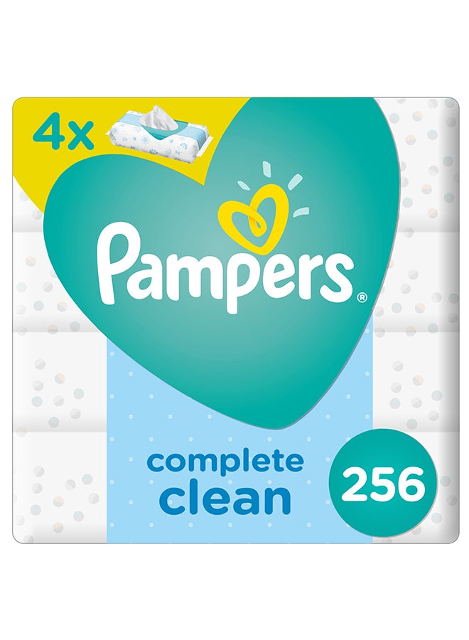 Pampers Complete Clean Wipes, 4 Packs X 64, 256 Count