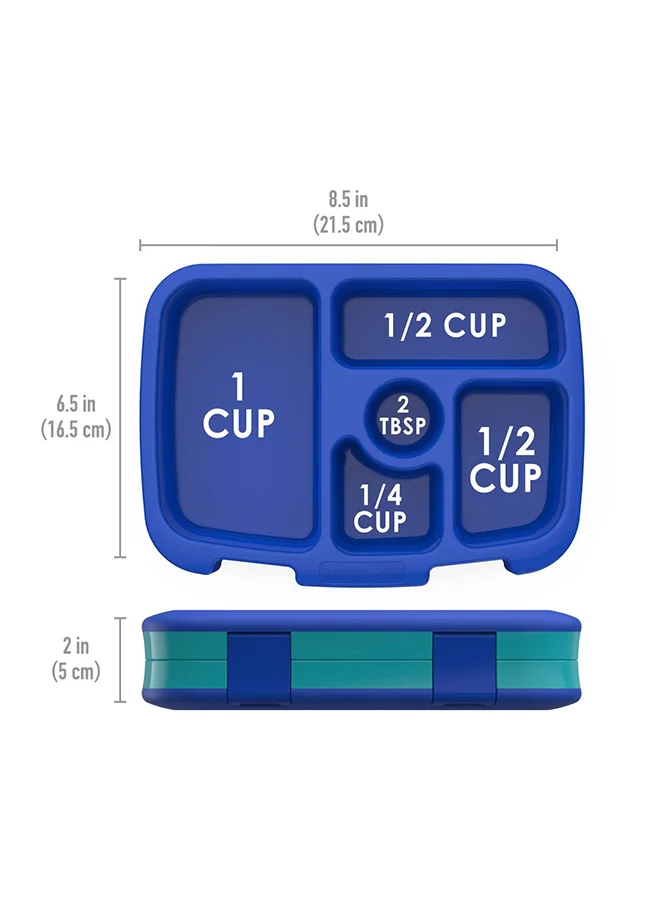 Bentgo Kids Prints Leak Proof, 5 - Compartment Bento - Style Kids Lunch Boxideal Portion Sizes For Ages 3 To 7 Bpa - Free, Dishwasher Safe , Food - Safe Materials - Sharks