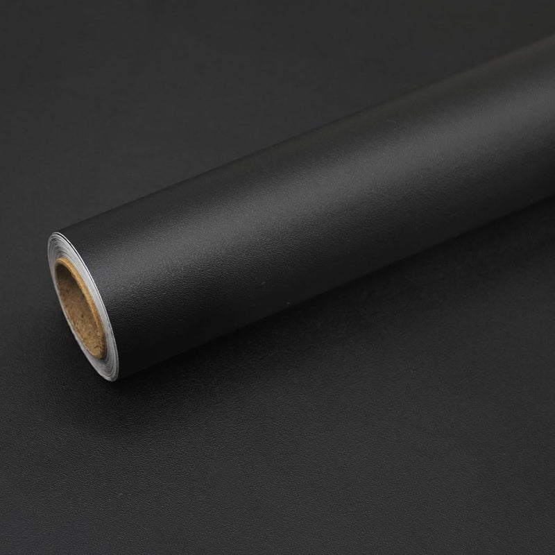 KAPIX Wall Sticker - Contact Paper for Home-Kitchen, Furniture, Cabinet Renovation | Self Adhesive Waterproof PVC Sheet Anti Fade, Non Reflective Decorative Black Matte || (45 X 700-CM) - Image 1