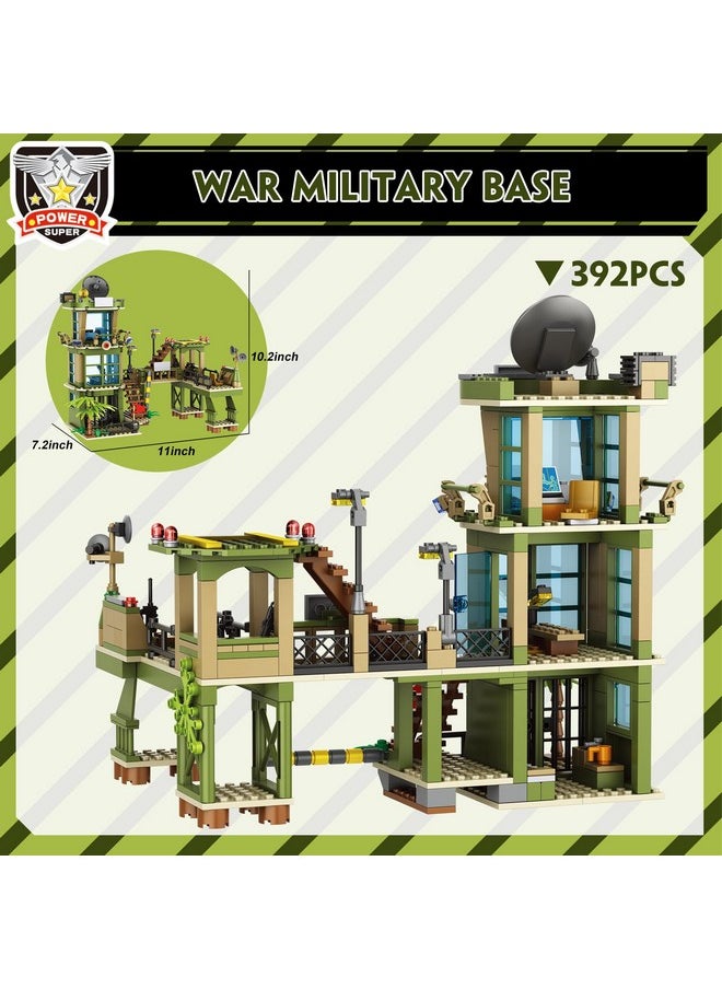 EP EXERCISE N PLAY Army Station Military Base Building Block Set, The Line of Fire Attack Toy Set, with Military Truck, Army Car, Airplane, and Portable Storage Bucket, City War Roleplay Toy Gift for Kids Boys 6-12  - Image 3