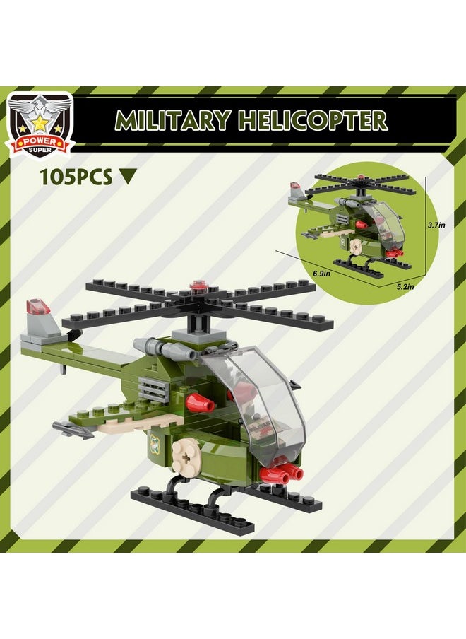 EP EXERCISE N PLAY Army Station Military Base Building Block Set, The Line of Fire Attack Toy Set, with Military Truck, Army Car, Airplane, and Portable Storage Bucket, City War Roleplay Toy Gift for Kids Boys 6-12  - Image 5
