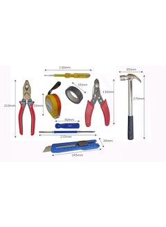 Inditrust INDITRUST Heavy duty tool kit Plier Paper cutter 2in1 Screwdriver Measuring Tape Electric Tape Electric Tester Wire Cutter and Claw hammer Pack of 8 tools Hand Tool Kit  - Image 3