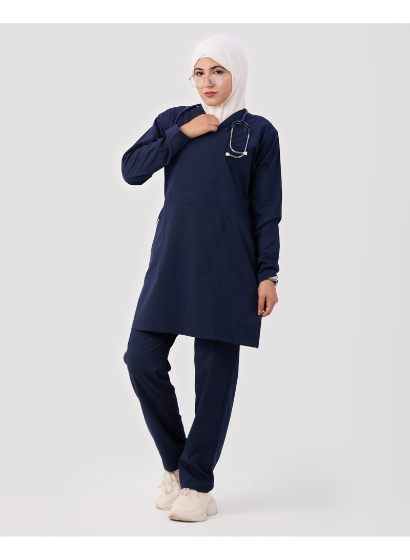 sezer Medical tunic made from cotton Lycra—comfortable, stylish, and ideal for healthcare professionals. - Image 2