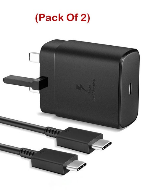 Pack Of 2 USB C Charger 45W Fast Charging A53 S21 S21 FE Compatible with Galaxy S20 Note 20 Ultra Note 10 Plus Fast Charger Type C Cable