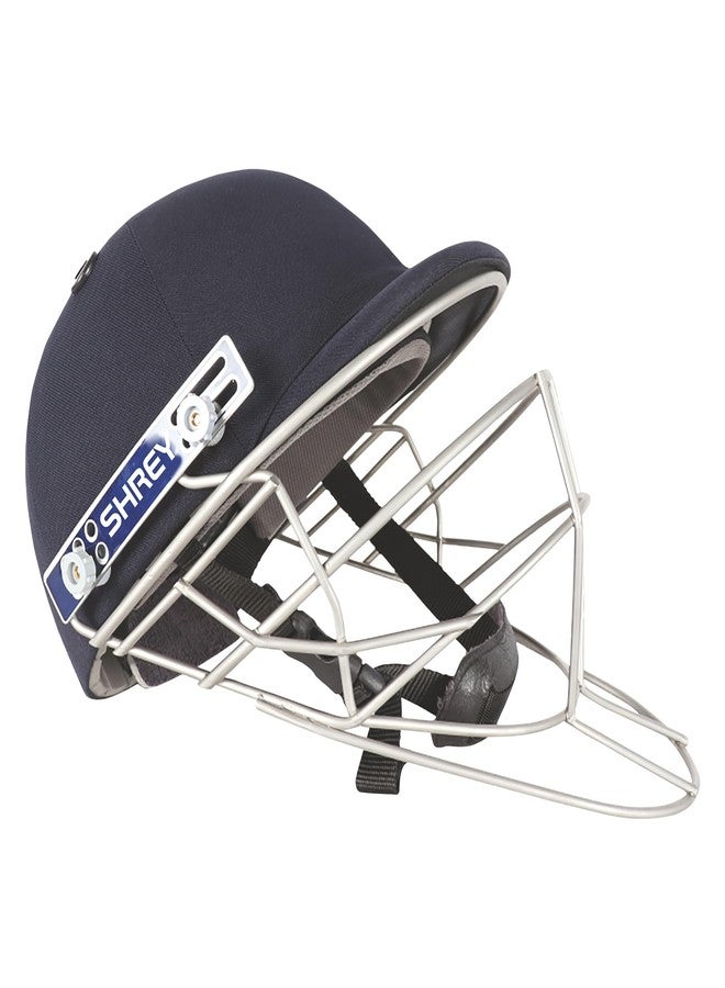 Shrey Pro Guard Fielding Stainless Steel Cricket Helmet (Navy Blue, L) - Image 2