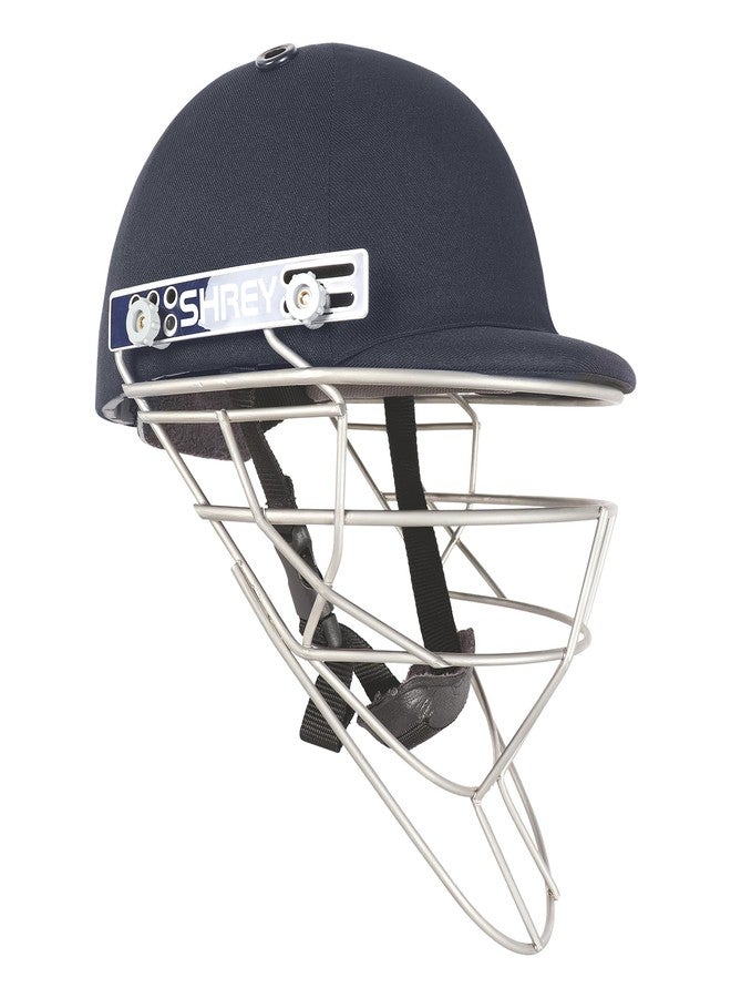 Shrey Pro Guard Fielding Stainless Steel Cricket Helmet (Navy Blue, L) - Image 1