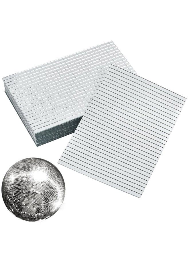 OTYMIOW "N/A" OTYMIOW Mirrors Mosaic Tiles, Real Glass Craft Mini Square Mirrors Mosaic Tiles Self-Adhesive Glass Mosaic Stickers Mini Mirror Stickers for DIY Glass Tiles Decorations Making (5 x 5 mm Silver) - Image 1