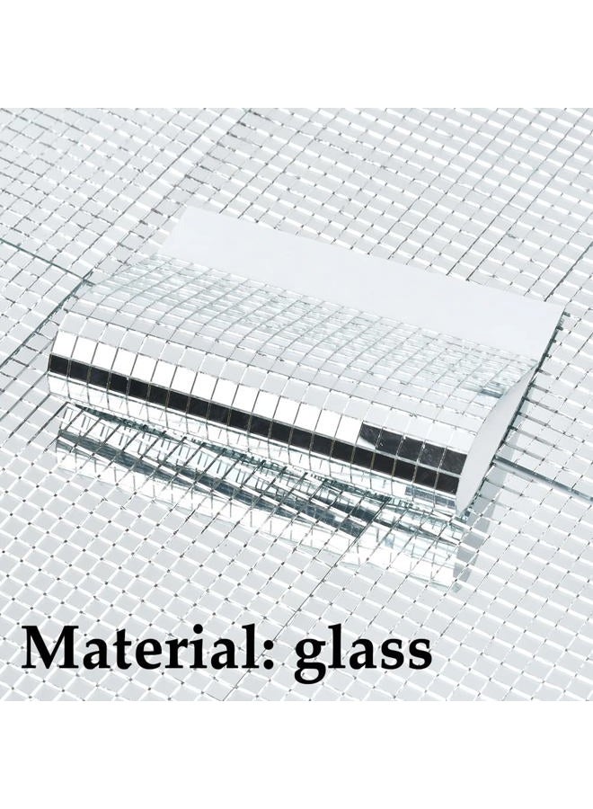OTYMIOW "N/A" OTYMIOW Mirrors Mosaic Tiles, Real Glass Craft Mini Square Mirrors Mosaic Tiles Self-Adhesive Glass Mosaic Stickers Mini Mirror Stickers for DIY Glass Tiles Decorations Making (5 x 5 mm Silver) - Image 4