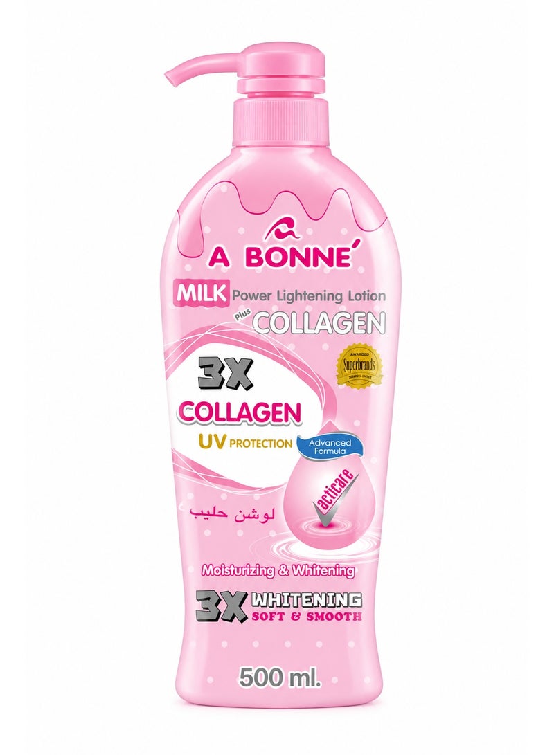 A Bonne Milk Power Lightening Lotion with Collagen and UV Protection - 500ml - Image 1