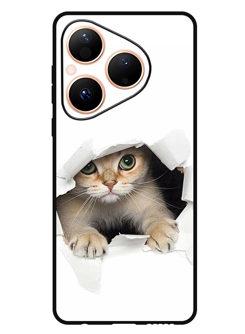 Theodor Case Compatible with Huawei Pura 80 6.6 Inch Protection Shockproof Bumper Cover Baby Cat - Image 1