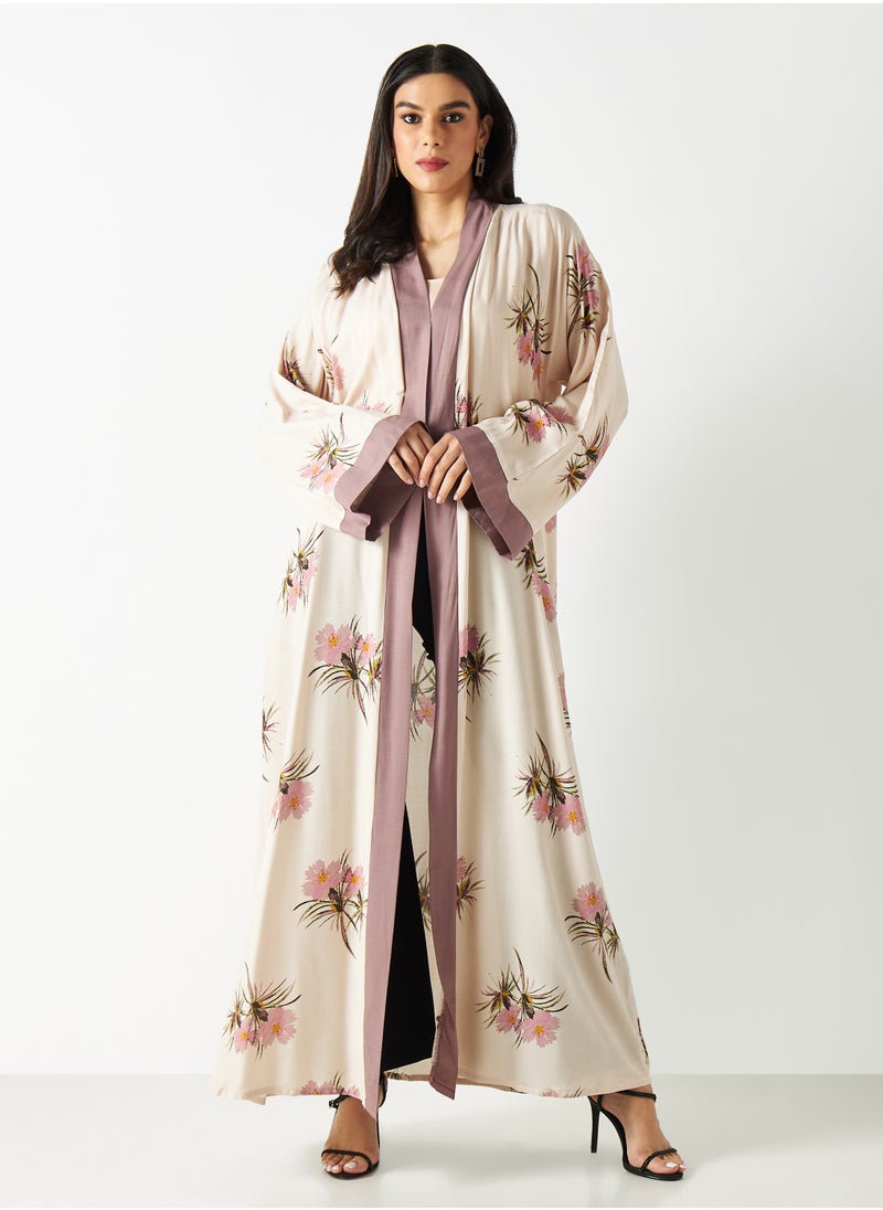 هدية المدينة  - عباية مطبوعة مع الحجاب - HM - Image 1