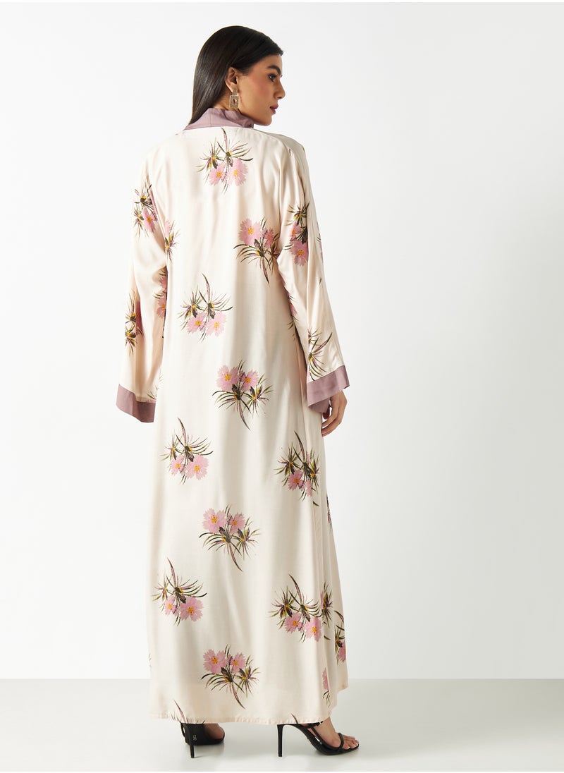 هدية المدينة  - عباية مطبوعة مع الحجاب - HM - Image 1