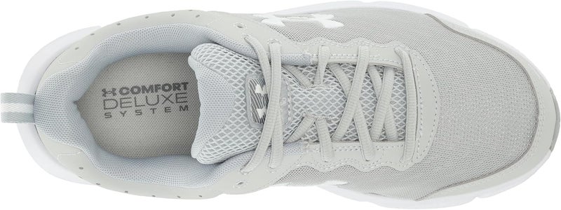 UNDER ARMOUR حذاء الجري للرجال من أندر أرمور Charged Assert 10 - رمادي مود/أبيض، 9.5 عريض جداً - Image 5