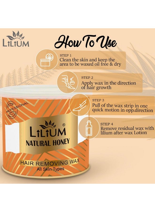 Lilium Honey Hair Removing Wax 600gm | For Legs, Arms, Underarms, Bikini Line & Full Body | Reduces Irritation & Redness | Easy & Quick Hair Removal At Home | Men & Women | All Skin Types - Image 4
