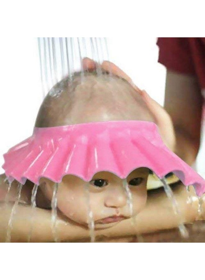 Purvaa Collection Adjustable Safe Soft Bathing Baby Shower Hair Wash Cap for Children, Baby Bath Cap Shower Protection for Eyes and Ear,Multi Color (1 pic) multi color - Image 1