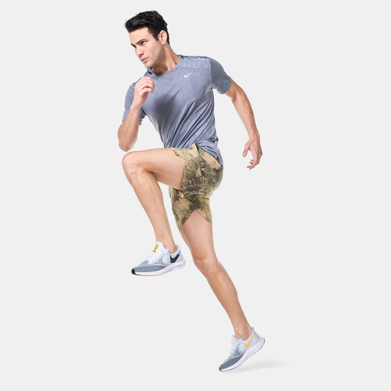 نايكي Men's Dri-FIT Brief-Lined Running Shorts
