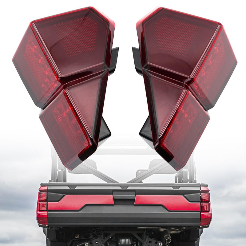 2PCS UTV Ranger LED Tail Lights Compatible for Polaris Ranger 1000 XPCrew 2018 2019 2020 2022 2023 Replace 2413766 2413767 Rear Brake Stop Running Lamps
