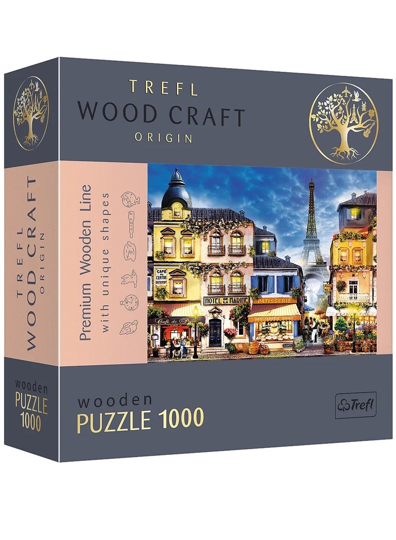 Trefl - Wood Craft French Alley Wooden Puzzle 1000 Pieces - 20142 - Image 1