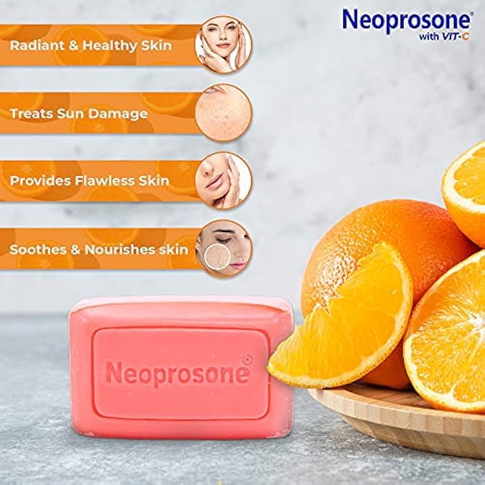 Neoprosone Skin Brightening Soap, 2.82 oz / 80 g, Hyperpigmentation Soap, Cleansing Bar, Fade Dark Spots on Knees, Elbows, Face, Private Areas, with Vitamin C and Castor Oil - Image 3
