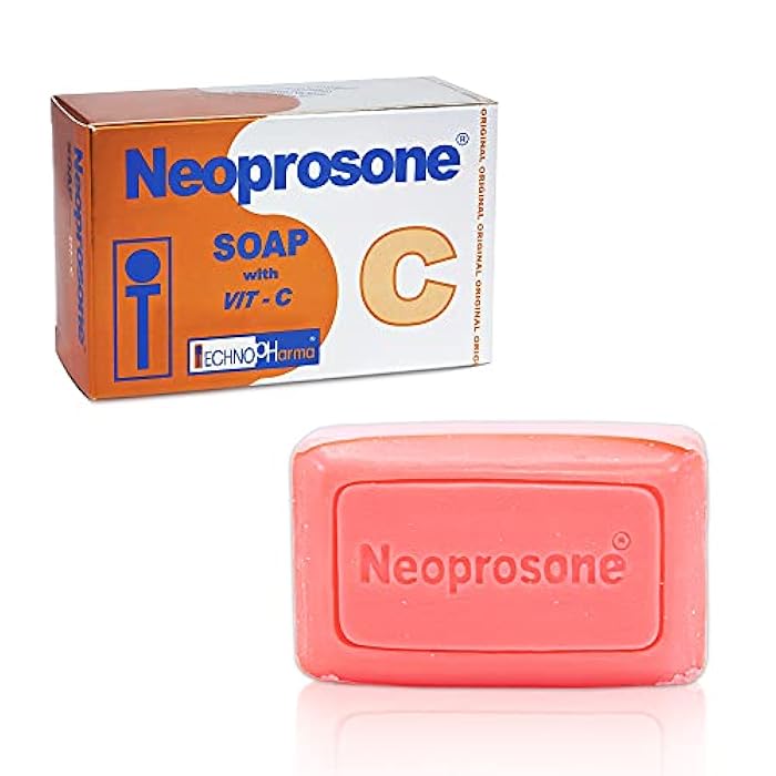 Neoprosone Skin Brightening Soap, 2.82 oz / 80 g, Hyperpigmentation Soap, Cleansing Bar, Fade Dark Spots on Knees, Elbows, Face, Private Areas, with Vitamin C and Castor Oil - Image 1