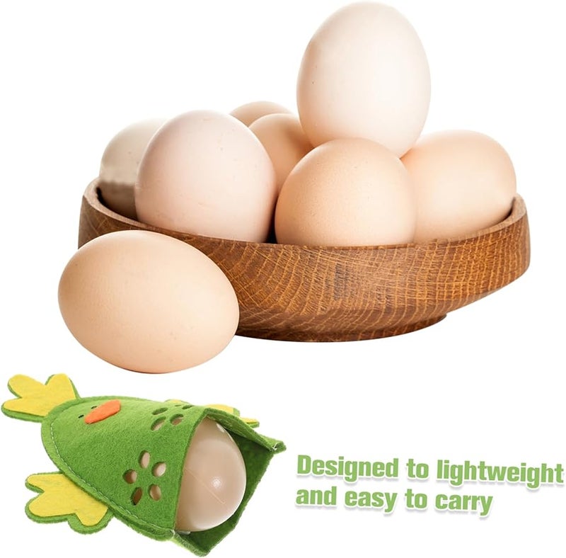 Mikikit 4pcs Reusable Chick Shaped Easter Egg Storage Bags Spring Party Decorations - Image 4