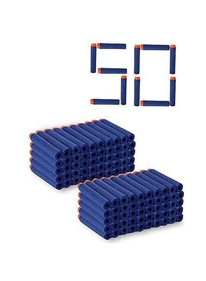 ArtRIght Hollow Out Soft Foam Refill Darts for N-Strike Bullet Elite Series Blasters (Pack of 50, Blue) - Image 1