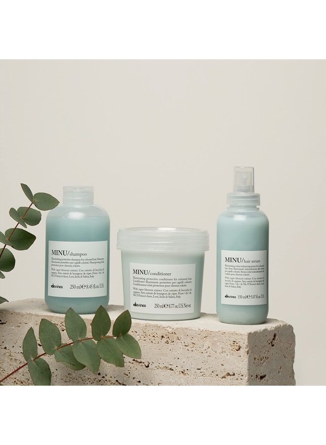 Davines شامبو MINU | شامبو للحفاظ على اللون للشعر المصبوغ والمعالج | يحمي الشعر ويحافظ على لمعانه ولمعانه لفترة أطول | 8.45 أونصة سائلة (عبوة واحدة) - Image 2