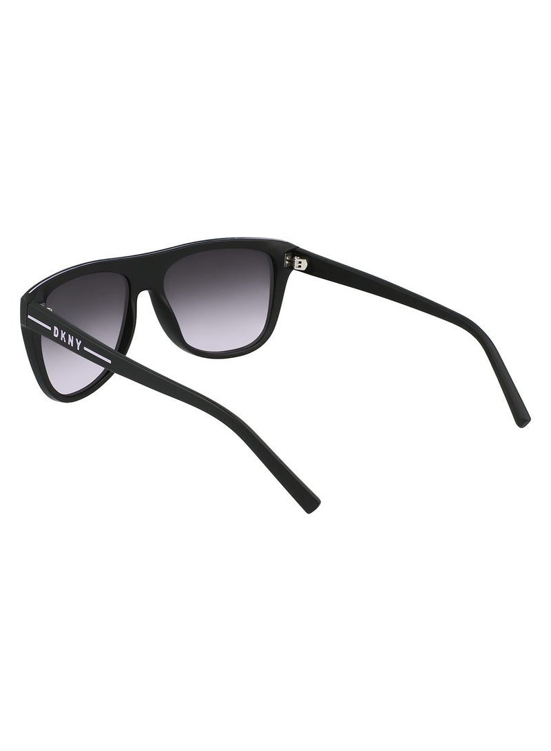 DKNY FULL RIM INJECTED Modified Rectangle DKNY SUN DK537S 5616 (006) MATTE BLACK/ORCHID GRADIENT - Image 5
