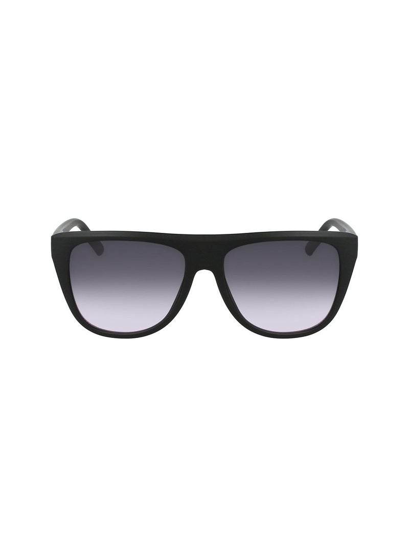 DKNY FULL RIM INJECTED Modified Rectangle DKNY SUN DK537S 5616 (006) MATTE BLACK/ORCHID GRADIENT - Image 1