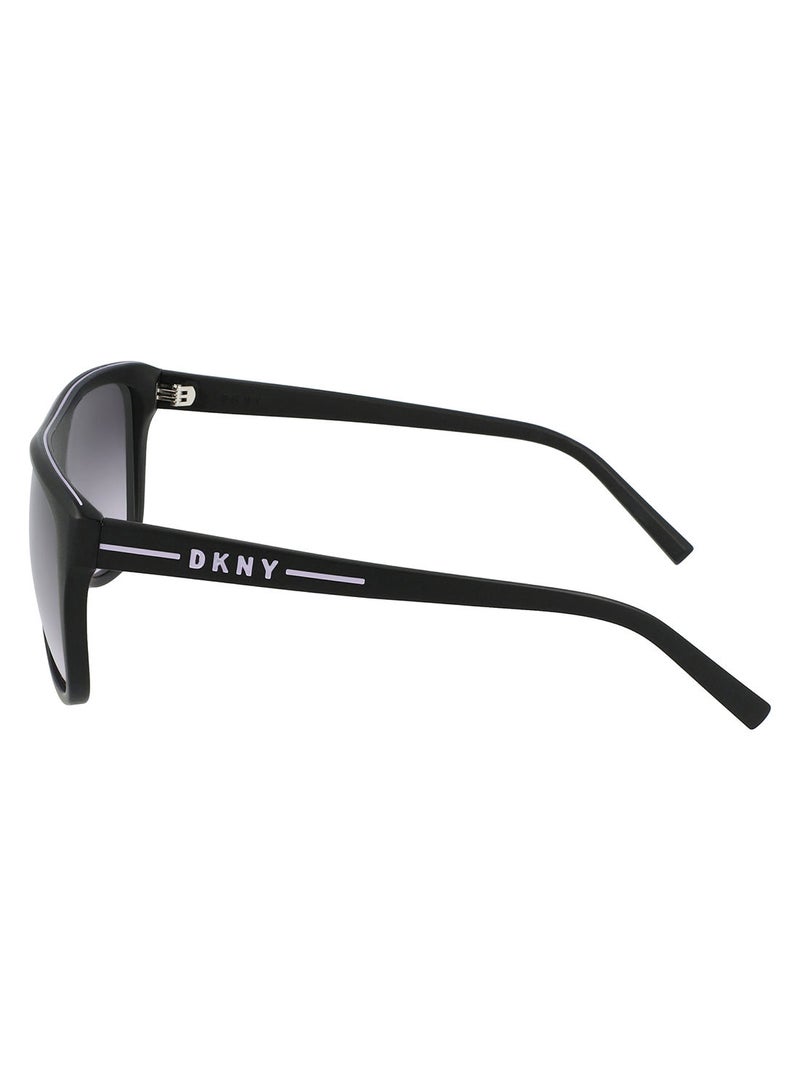 DKNY FULL RIM INJECTED Modified Rectangle DKNY SUN DK537S 5616 (006) MATTE BLACK/ORCHID GRADIENT - Image 4