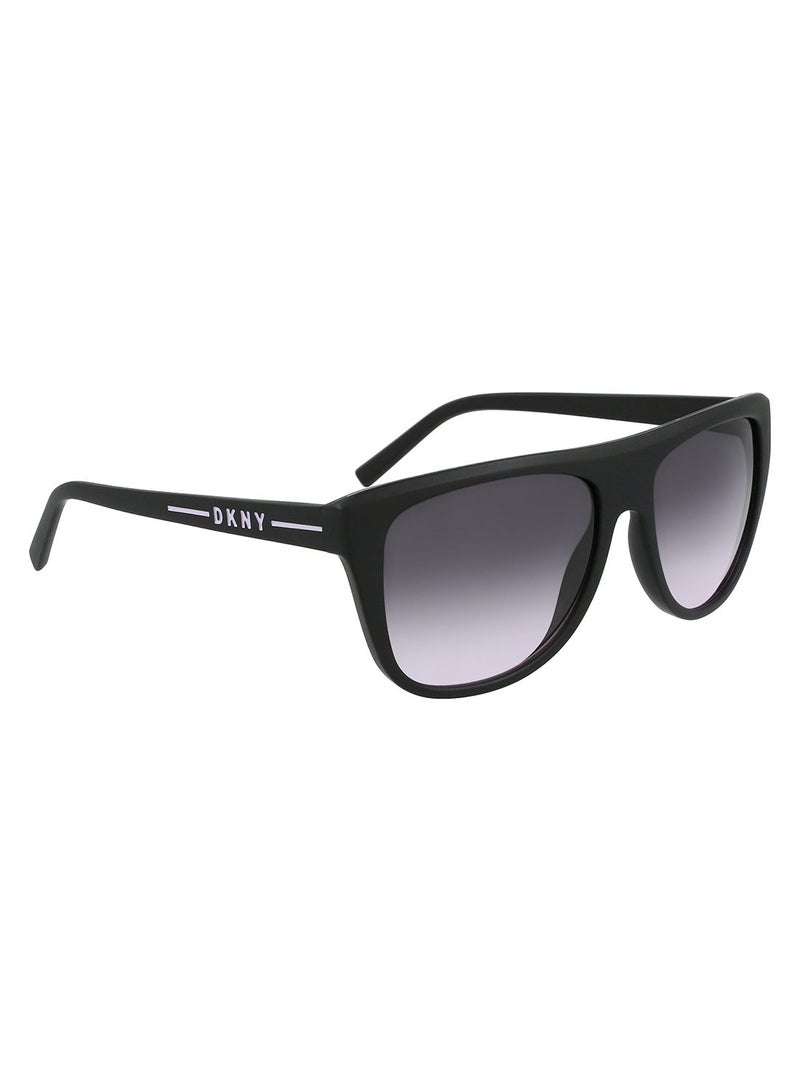DKNY FULL RIM INJECTED Modified Rectangle DKNY SUN DK537S 5616 (006) MATTE BLACK/ORCHID GRADIENT - Image 3