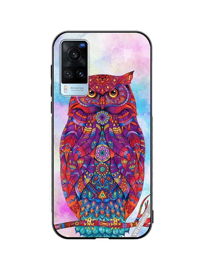 VR CREATIVE Protective Case Cover For Vivo X60 Elegant Artistic Owl Design Multicolour - Image 1